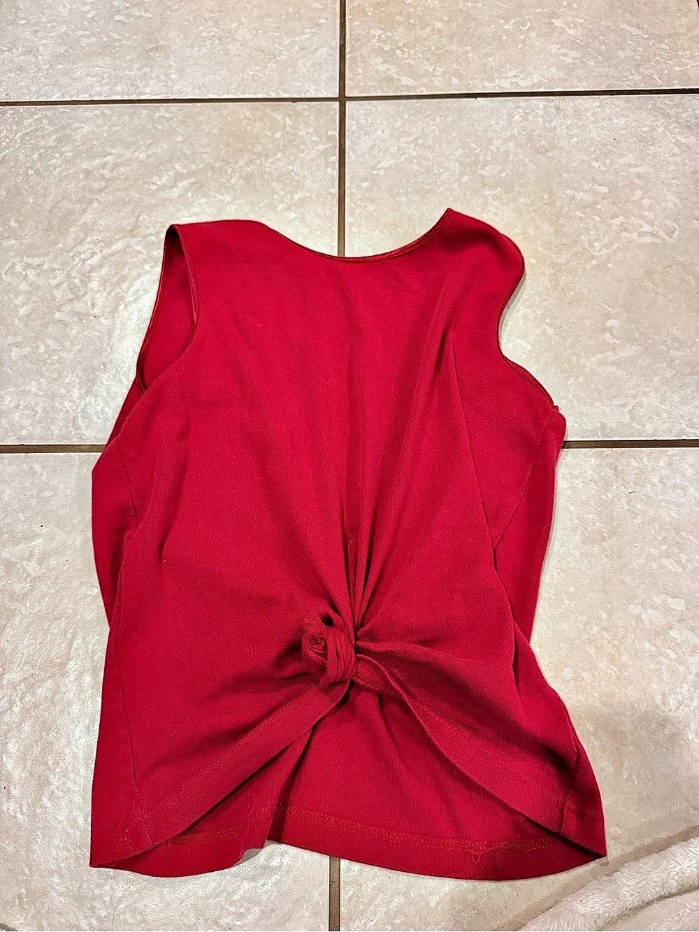 Red Knot-Front Tank Top